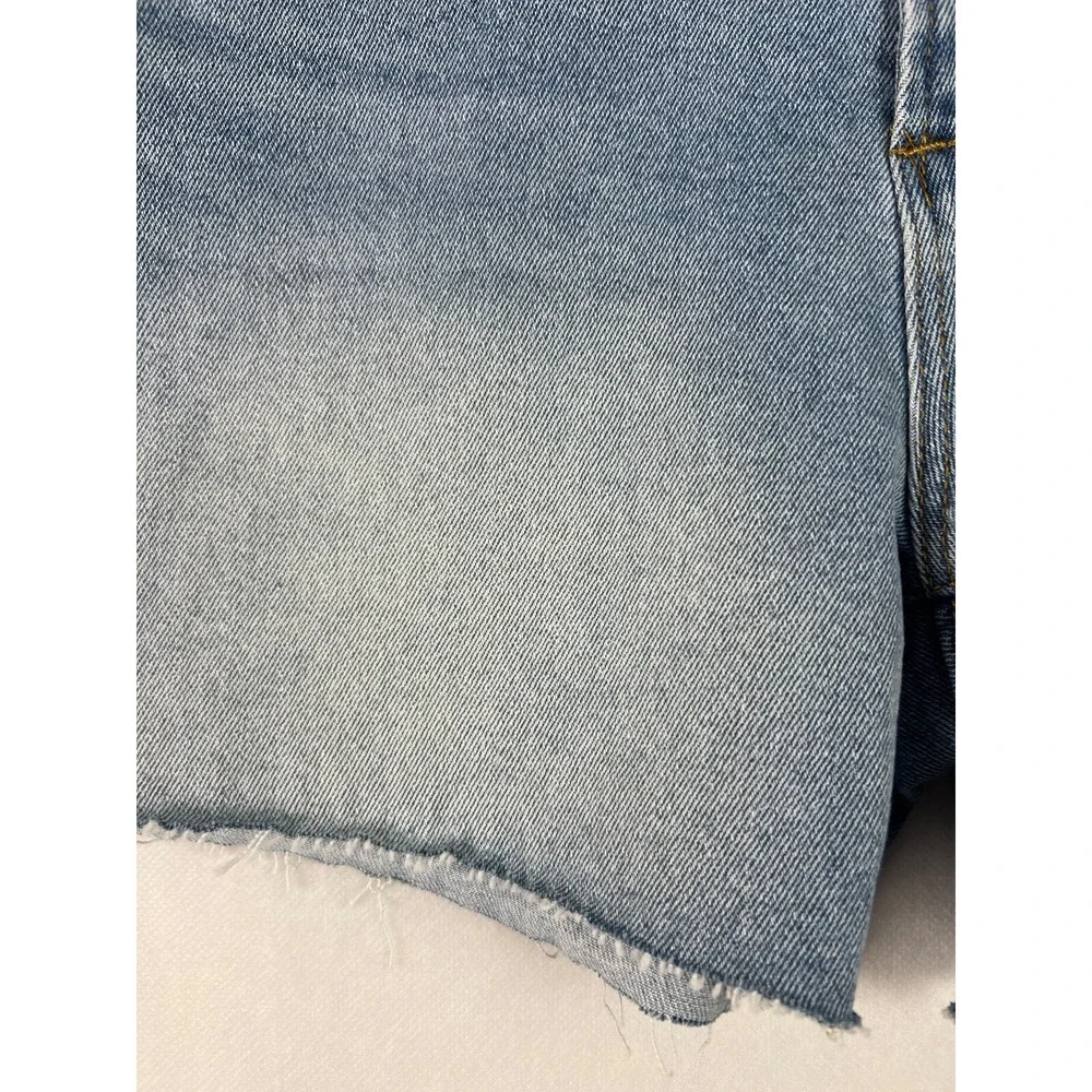 Articles of Society Denim Short Women 28 Blue High Rise Raw Hem Stretch Jean D03